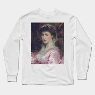 May Sartoris, Mrs Henry Evans Gordon by Frederic Leighton Long Sleeve T-Shirt